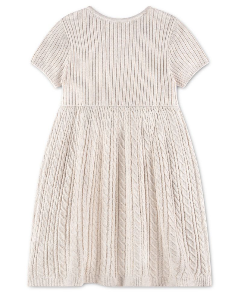 Girls' 5-16 Short-Sleeve Babydoll Short-Sleeve Sweater Dress
