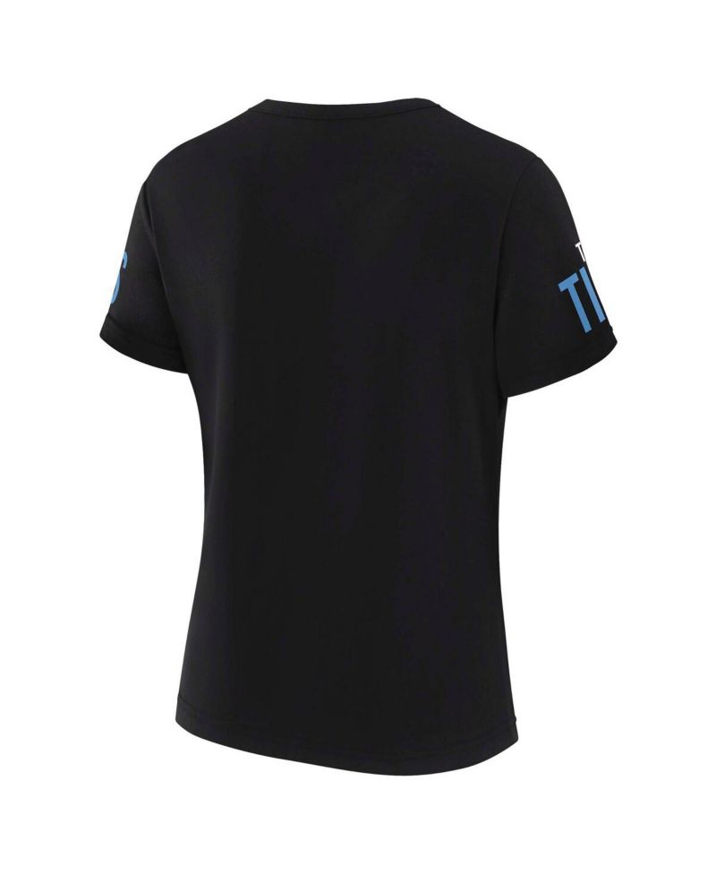 Women's x Gracie Hunt Black Tennessee Titans Draft Me Lace-Up T-Shirt