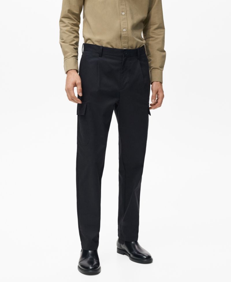 Men's Regular-Fit Cotton Cargo Pants