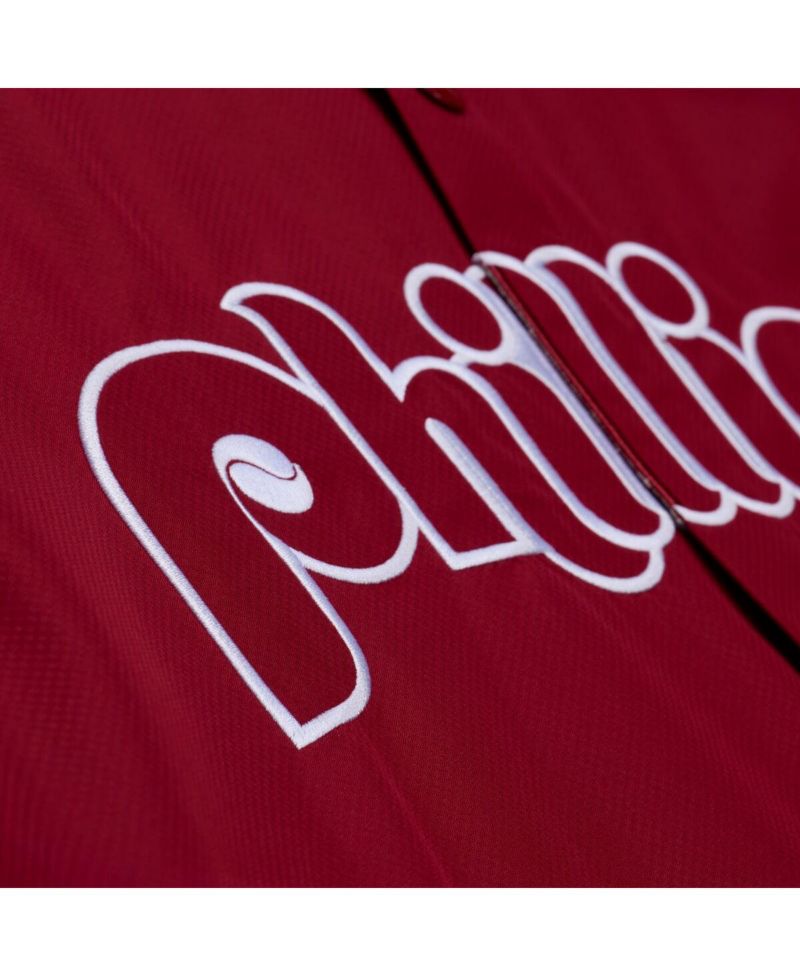 Men's Red Philadelphia Phillies Full-Snap Hooded Coaches Jacket