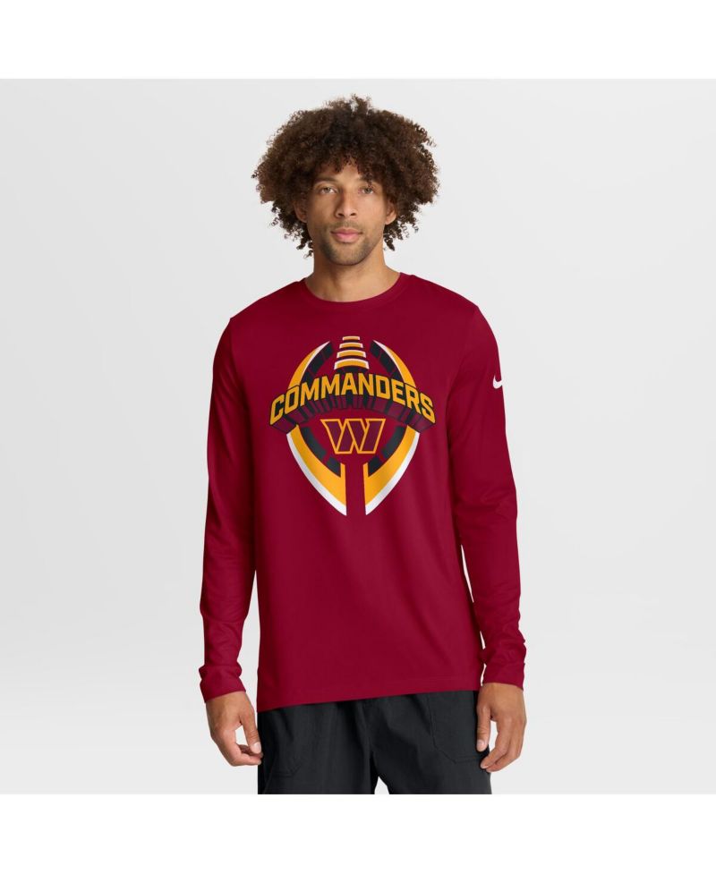 Men's Burgundy Washington Commanders Primetime Legend Icon Performance Long Sleeve T-Shirt
