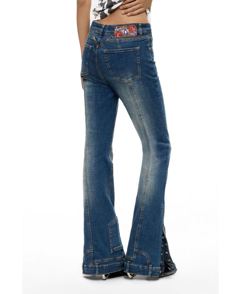 Women's Mid-Rise Flare Cotton-Blend Jeans
