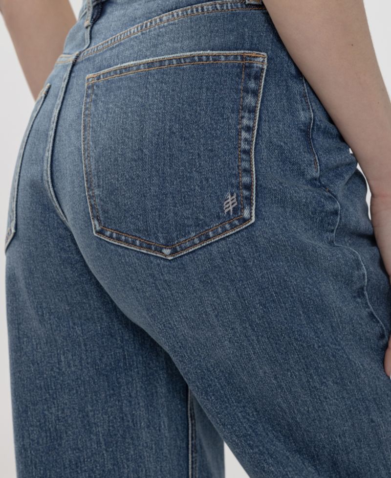 Women's Low-Rise Wide-Leg V-Front Jeans