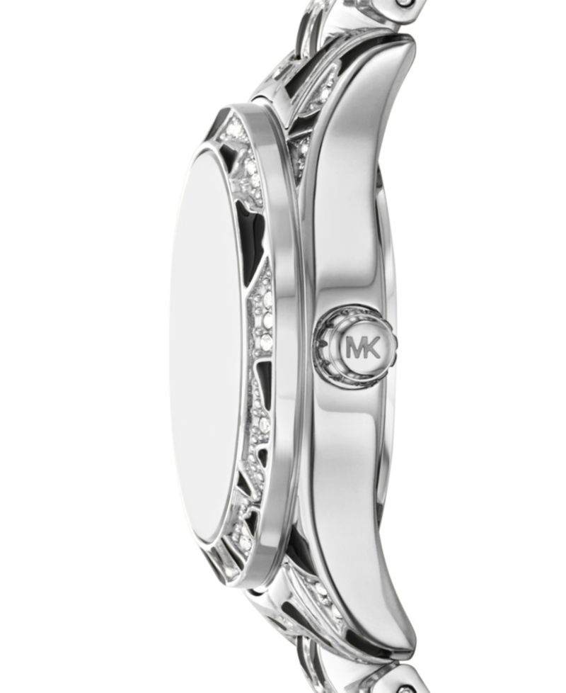 MICHAEL Women's Lexington Three-Hand Animal Print Stainless Steel Watch 26mm