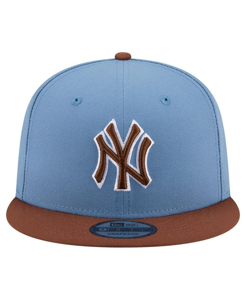 Men's Light Blue/Brown New York Yankees Color Pack 9FIFTY Snapback Hat