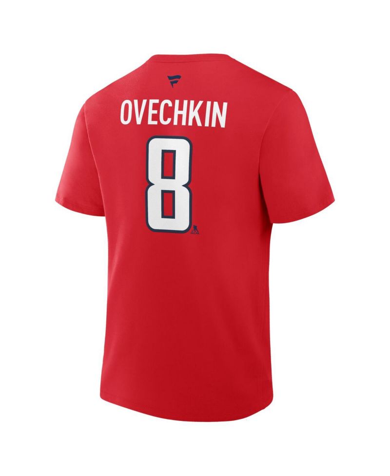 Men's Alexander Ovechkin Red Washington Capitals Authentic Stack Name & Number T-Shirt