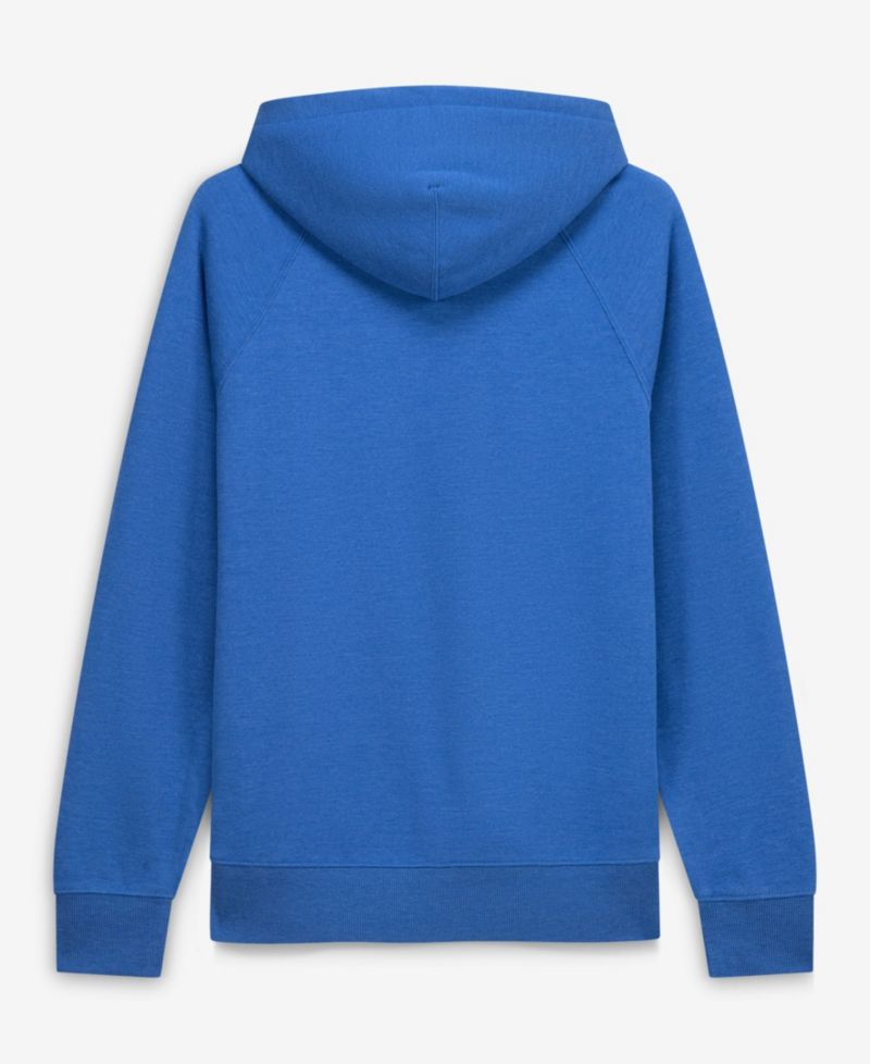 Men's and Women's Blue New York Knicks Logo Tri-Blend Raglan Hoodie