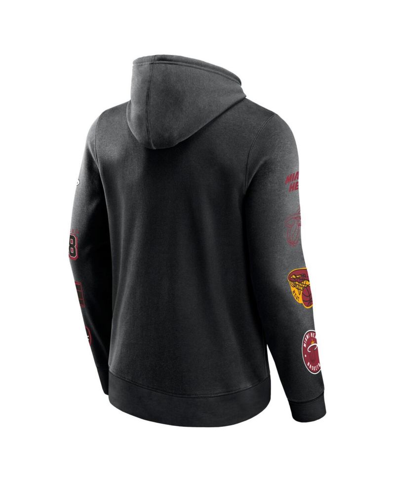 Men's Black Miami Heat Home Court Pullover Hoodie