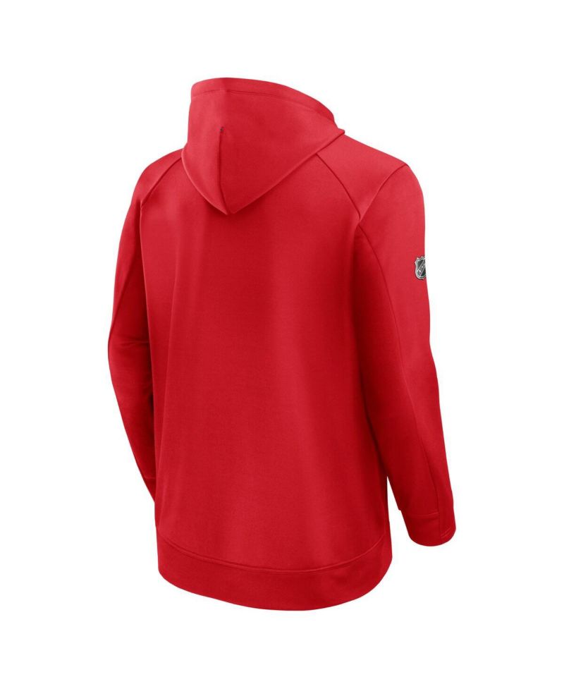 Men's Red New York Rangers Authentic Pro Rink Fleece Pullover Hoodie