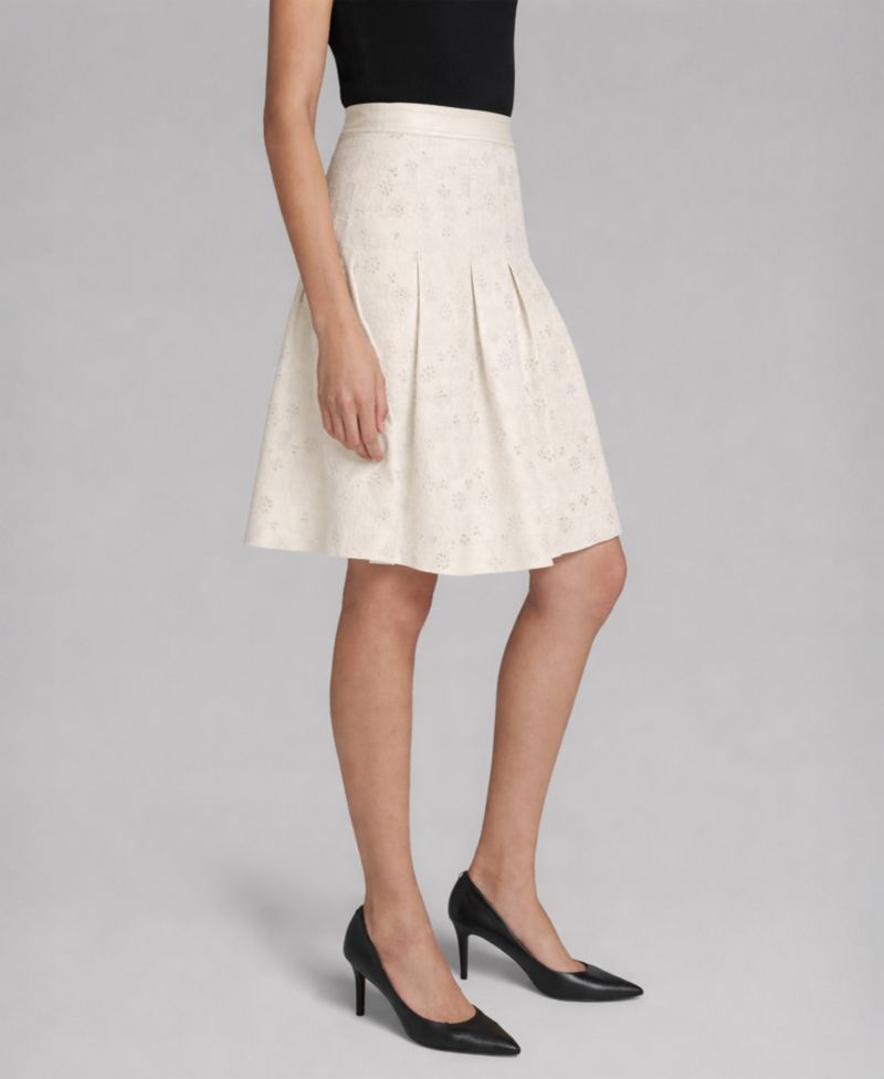 Women's A-Line Eyelet Skirt