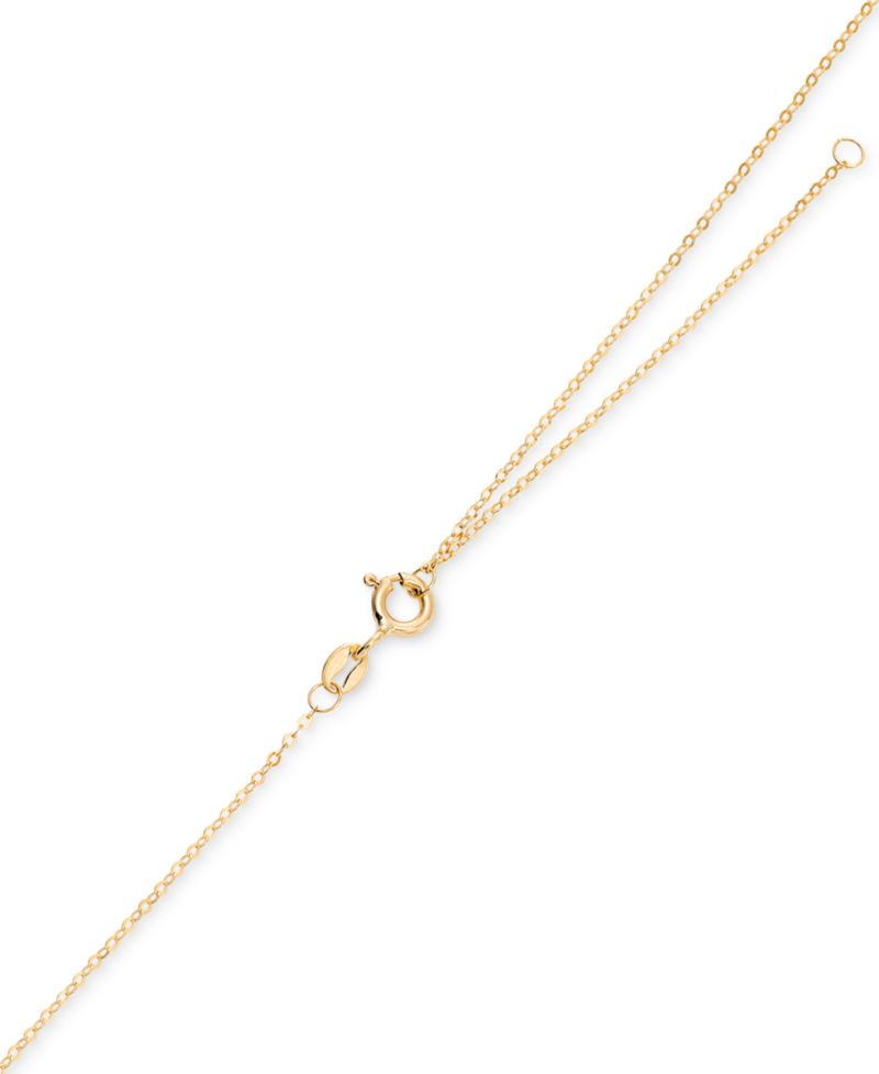 Interlocking Circle Pendant Necklace in 10k Gold, 16" + 2" extender