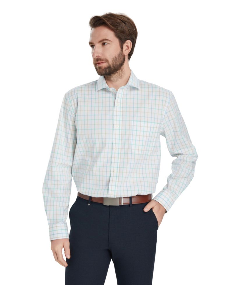 Men's Windowpane Plaid Shirt