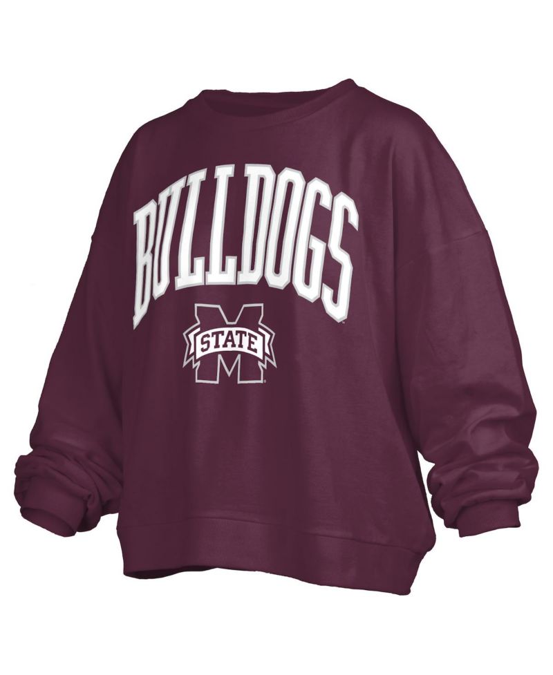 Women's Maroon Mississippi State Bulldogs Janise Fleece Sweatshirt