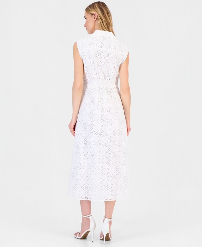 Women's Eyelet Embroidered Shirtdress