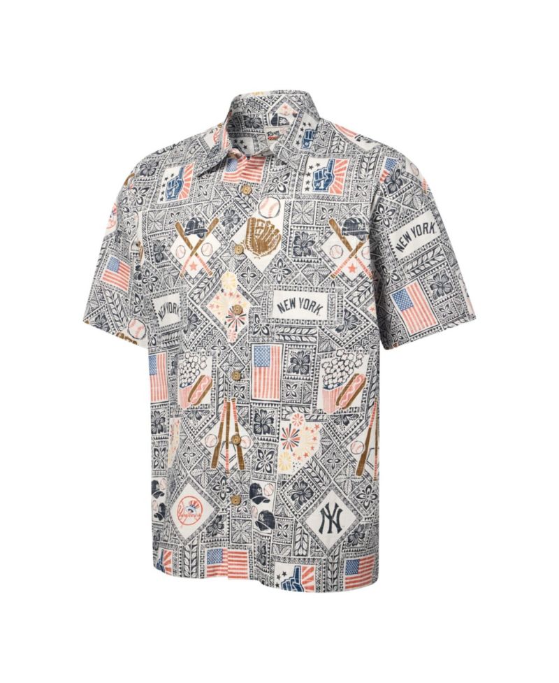 Men's Navy New York Yankees Americana Button-Up Shirt