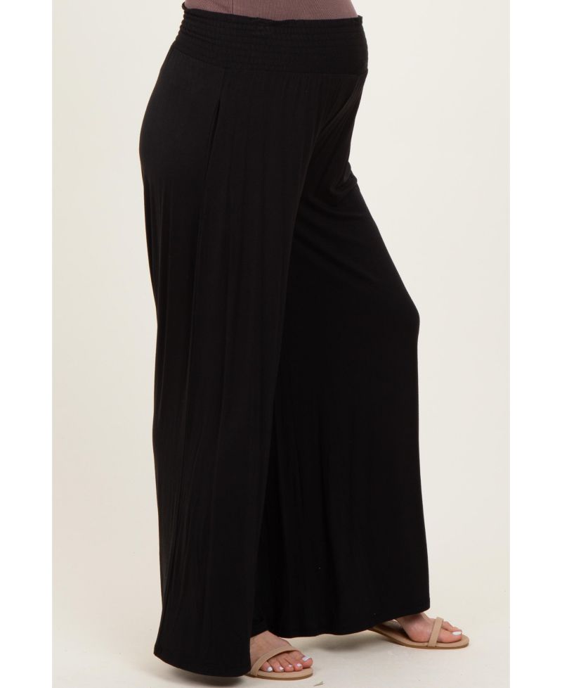 Women's Smocked Waist Wide Leg Pants