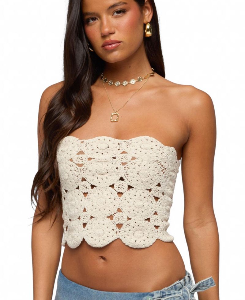 Women's Laurin Crochet Strapless Top
