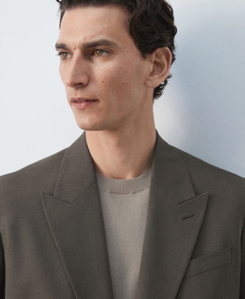 Men's Boston Regular-Fit Double-Breasted Suit Blazer