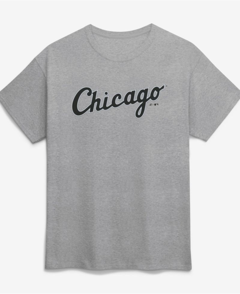 Men's Heather Gray Chicago White Sox Wordmark T-Shirt