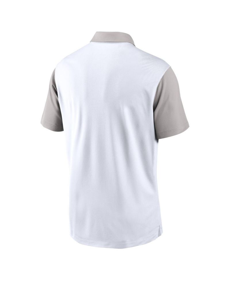 Men's White/Gray USC Trojans Athletic Prep Legacy Logo Vapor Performance Polo Shirt