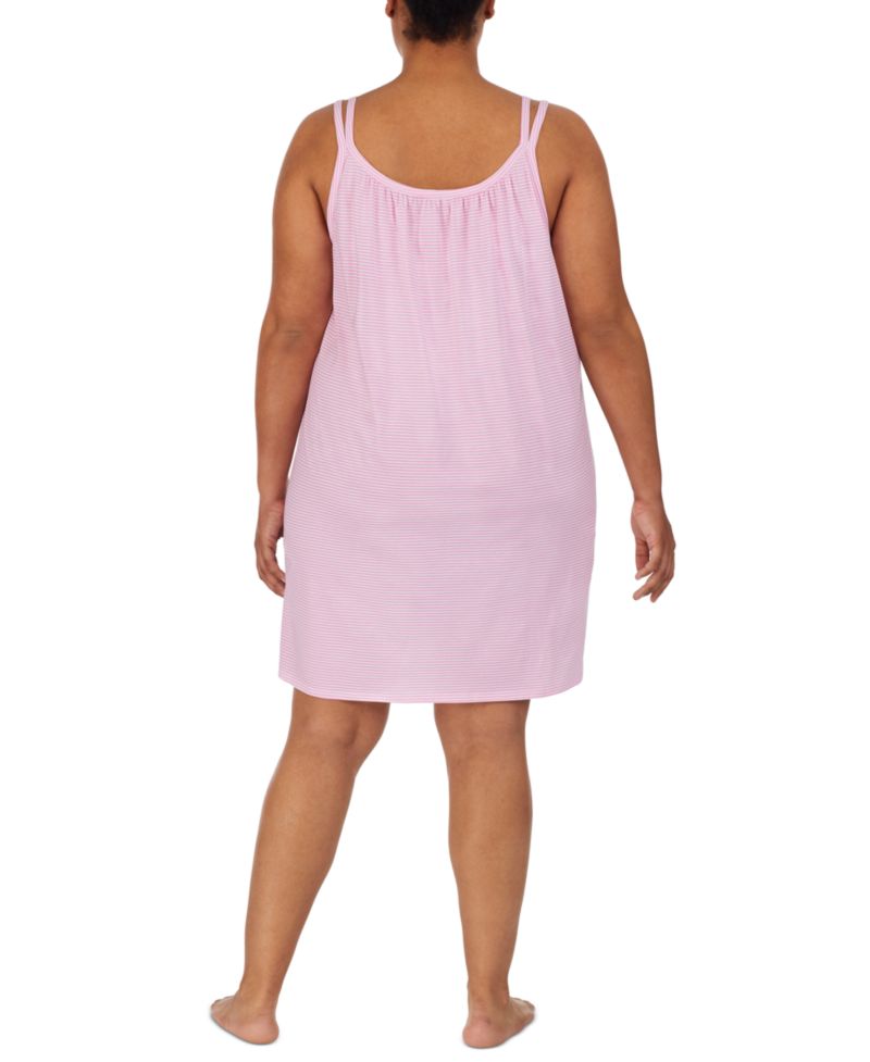 Cotton Knit Double-Strap Nightgown