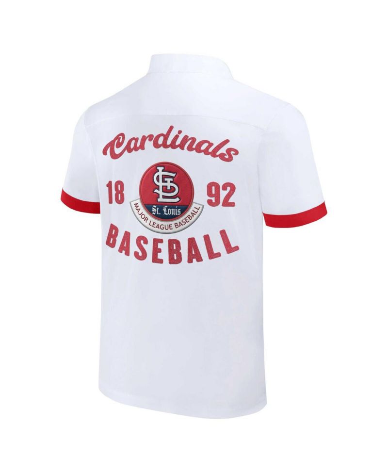 Men's Darius Rucker Collection by White St. Louis Cardinals Bowling Button-Up Shirt