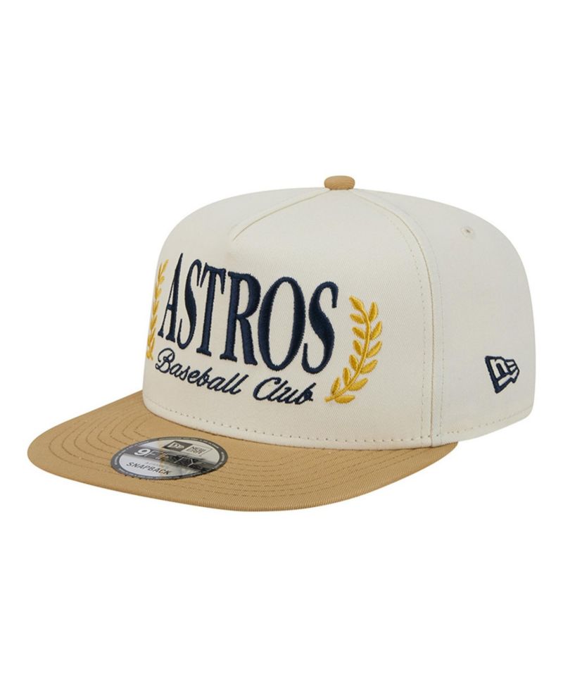 Men's Cream Houston Astros Club 9FIFTY A-Frame Snapback Hat