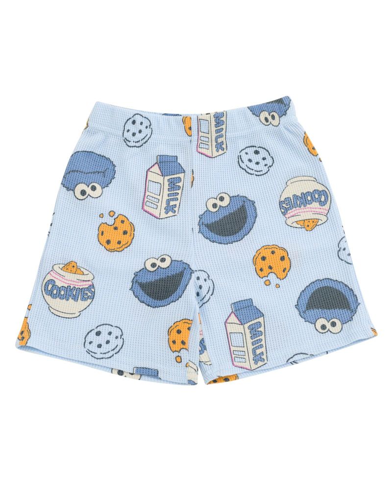 Baby Boys' Cookie Monster Waffle-Knit T-Shirt and Shorts, 2-Piece Set