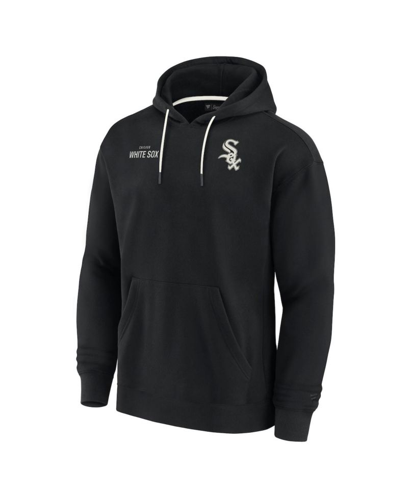 Men's and Women's Black Chicago White Sox Super Soft Fleece Pullover Hoodie