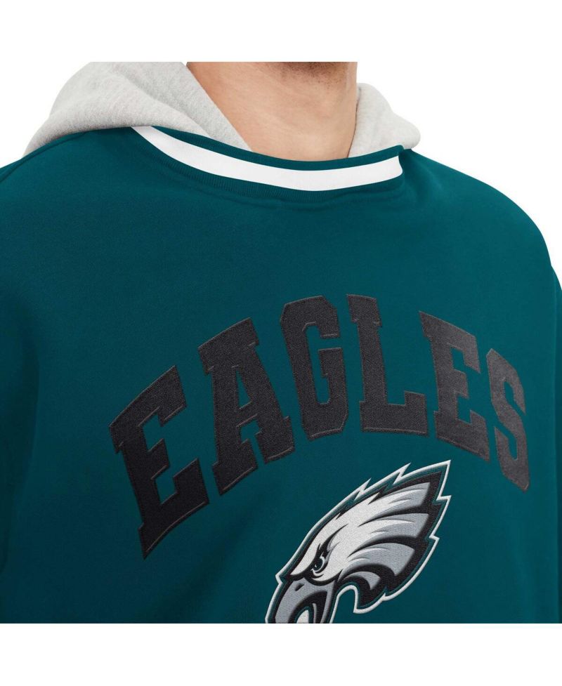 Men's Midnight Green Philadelphia Eagles Ivan Fashion Pullover Hoodie