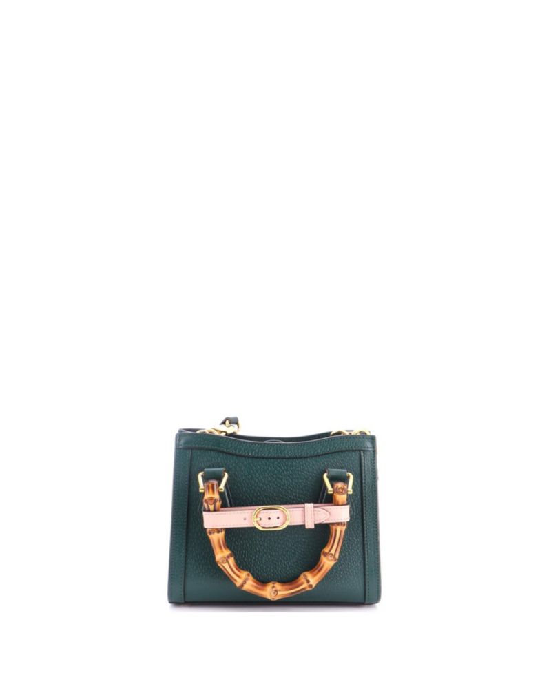 Mini Diana NM Bamboo Handle Tote Leather