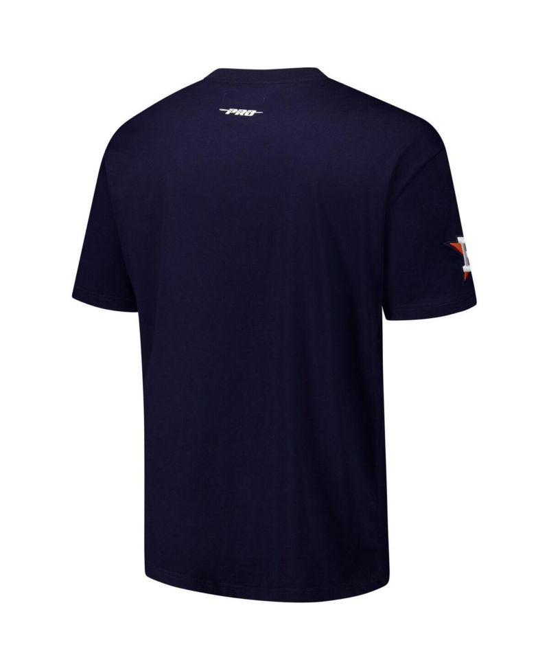 Men's Navy Houston Astros Turn It Up Dropped Shoulder T-Shirt