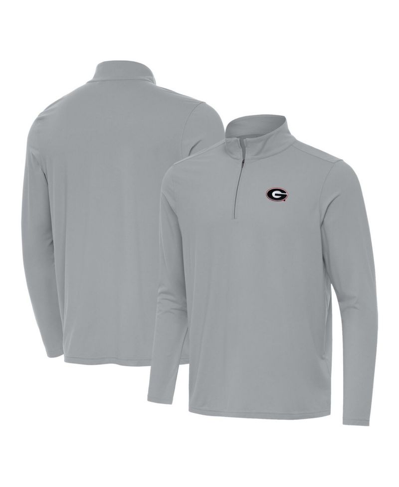Men's Gray Georgia Bulldogs Intent Quarter-Zip Top