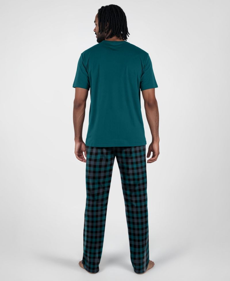 Men's Philadelphia Eagles Highland Plaid Short-Sleeve T-Shirt and Pants, 2-Piece Set