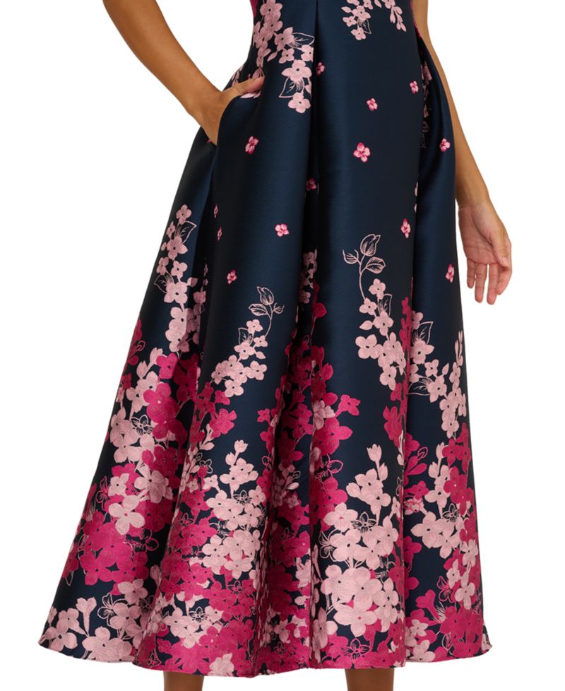 Women's Jacquard Fit & Flare Dress
