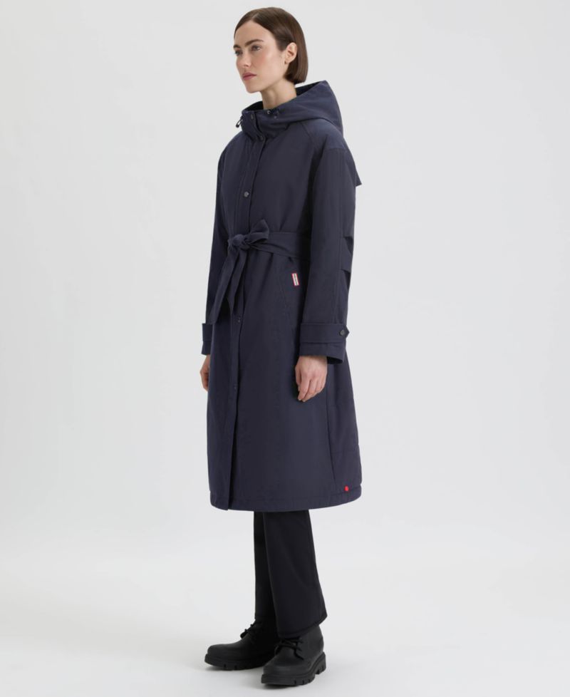 Women's Hooded Belt Trench Coat