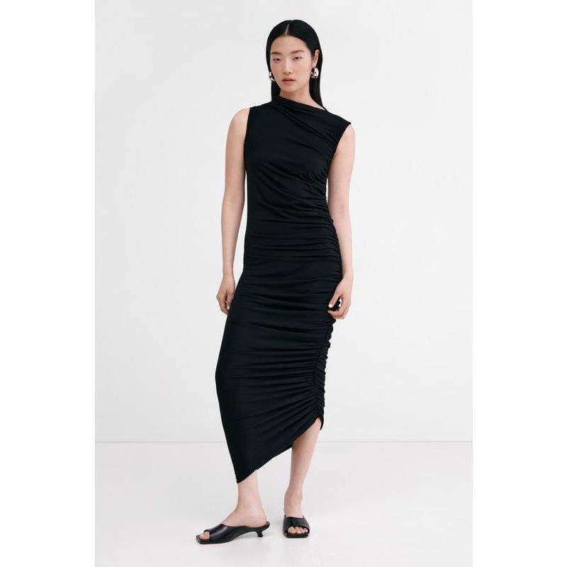 Women's Joan Asymmetric One-Shoulder Side-Ruched Jersey Cocktail Dress