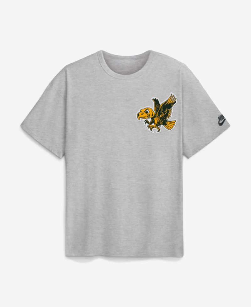 Men's Heather Gray Iowa Hawkeyes Legacy Logo Max90 T-Shirt