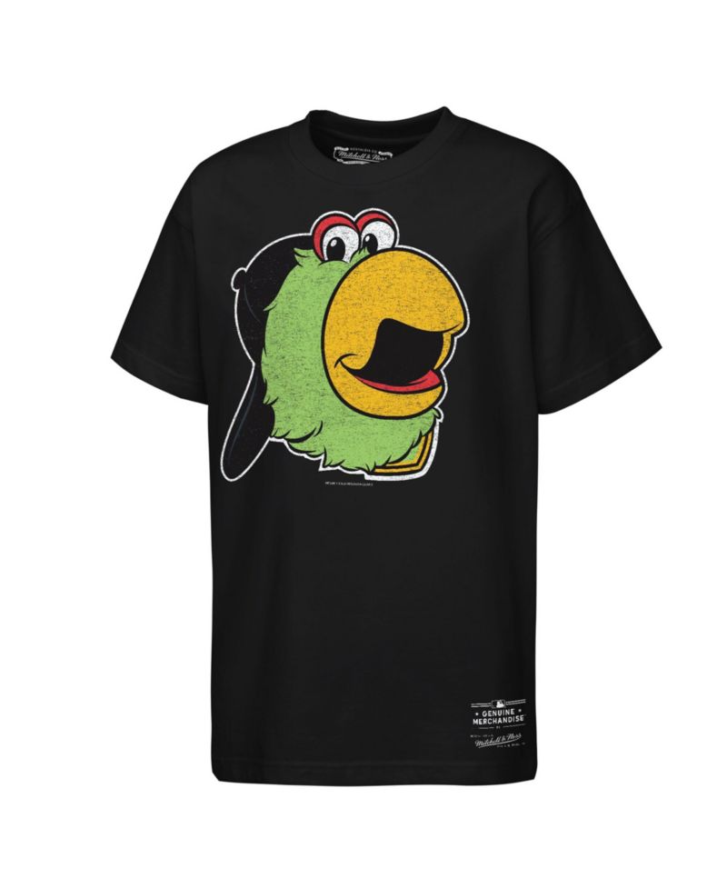 Big Boys and Girls Black Pittsburgh Pirates Big Face Mascot T-Shirt
