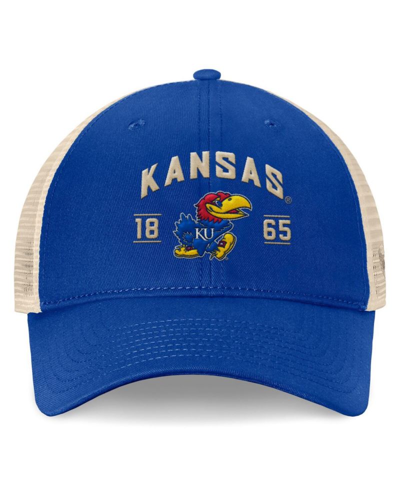 Men's Royal Kansas Jayhawks Heritage Waylon Trucker Adjustable Hat