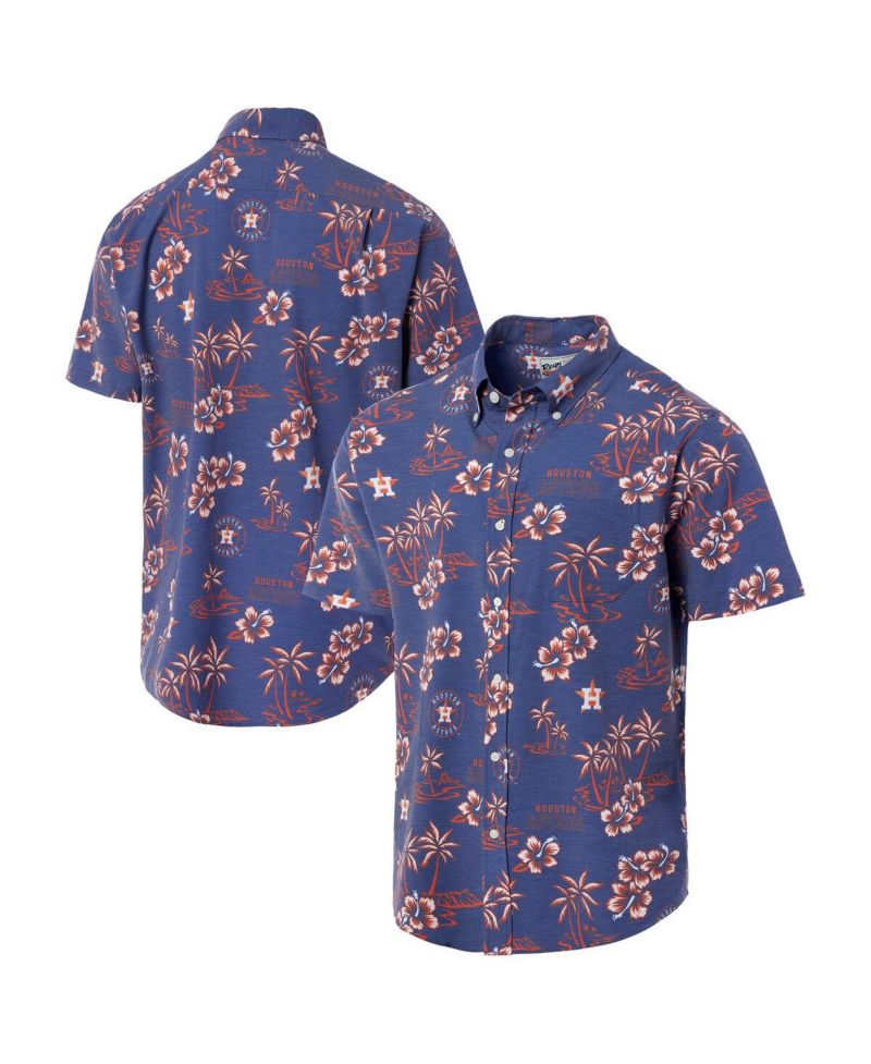 Men's Navy Houston Astros Kekai Performance Button-Up Top