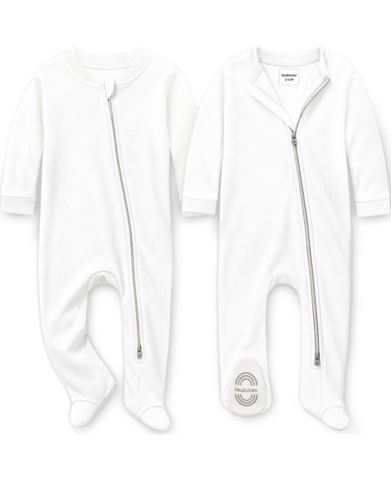 Soothe Sleep N' Play Footed Pajama, 2-Pack Cotton Baby Sleepers 0-9 Months, Soft Newborn Sleepers with Mitten Cuffs