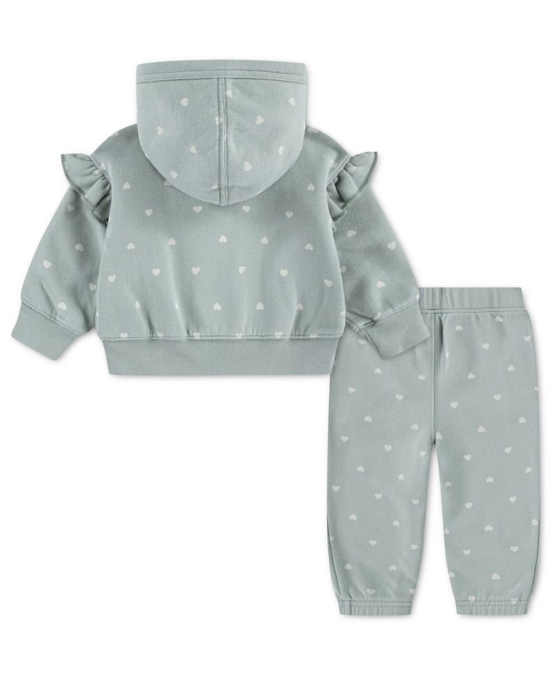 Baby Girls' Flutter Full-Zip Hoodie and Joggers Pants, 2-Piece Set
