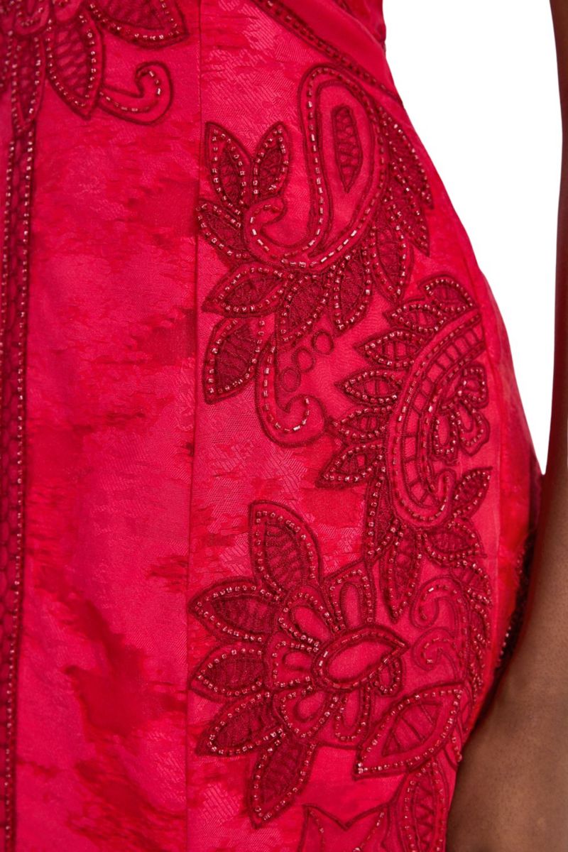 Women's Beaded Open Back Maxi Dress