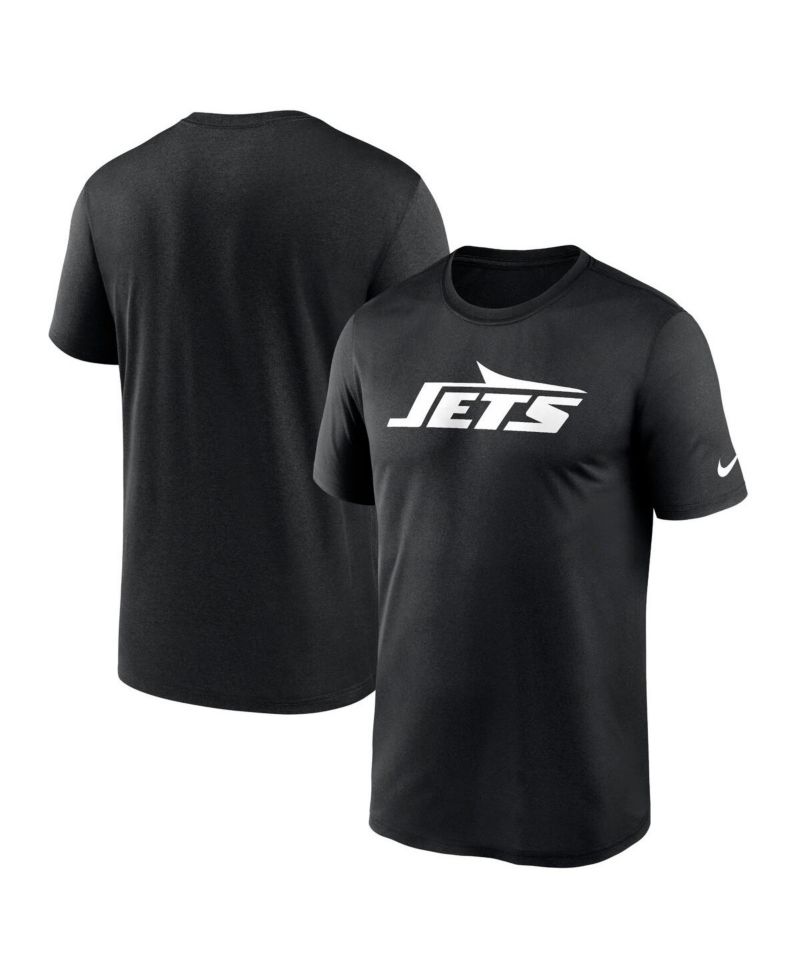 Men's Black New York Jets Primetime Legend Wordmark Performance T-Shirt