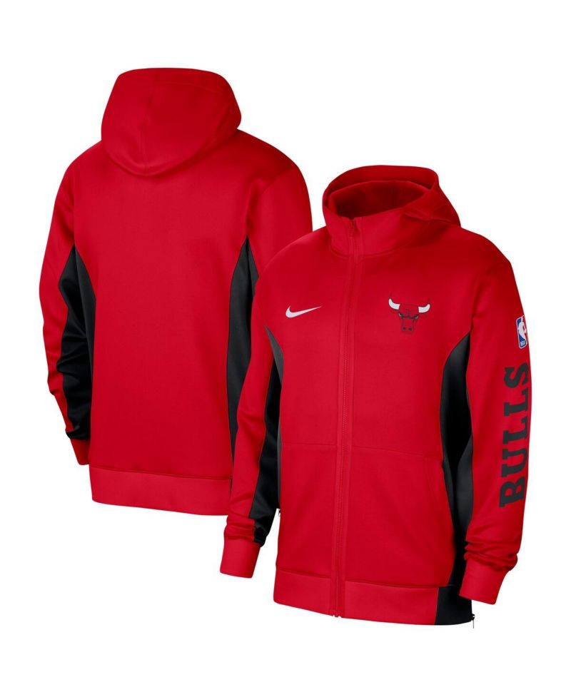 Men's Red Chicago Bulls 2023/24 Authentic Showtime Full-Zip Hoodie