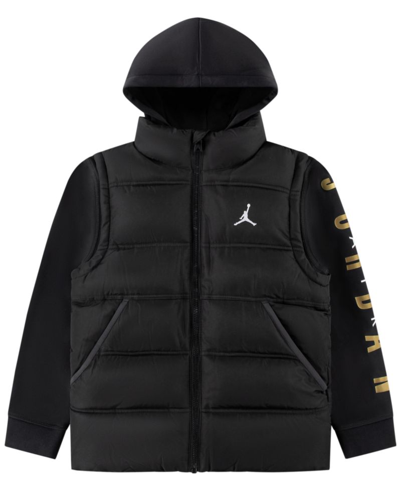 Boys' 8-20 Layered-Look Hooded Jacket