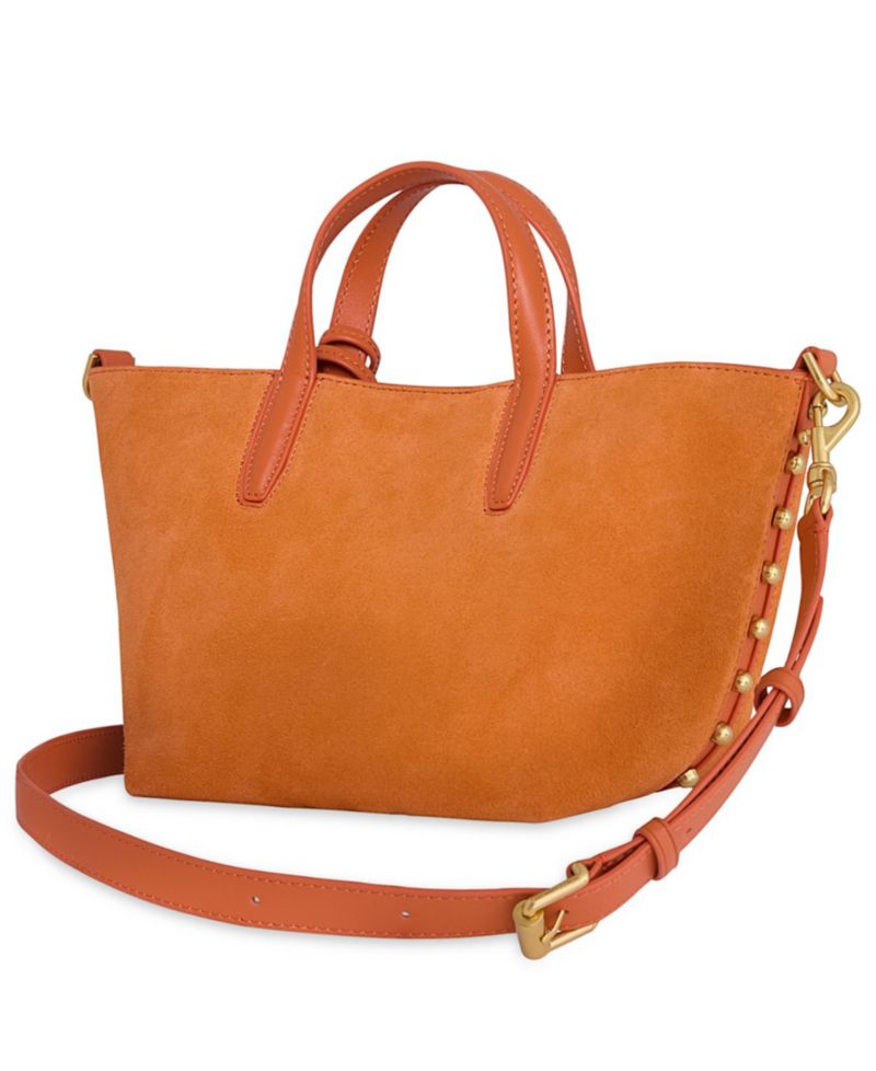 Riley Small Suede Leather Tote Handbag