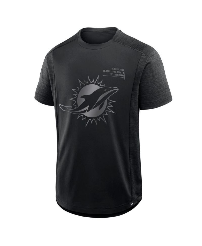 Men's Black Miami Dolphins Deceptive Juke T-Shirt