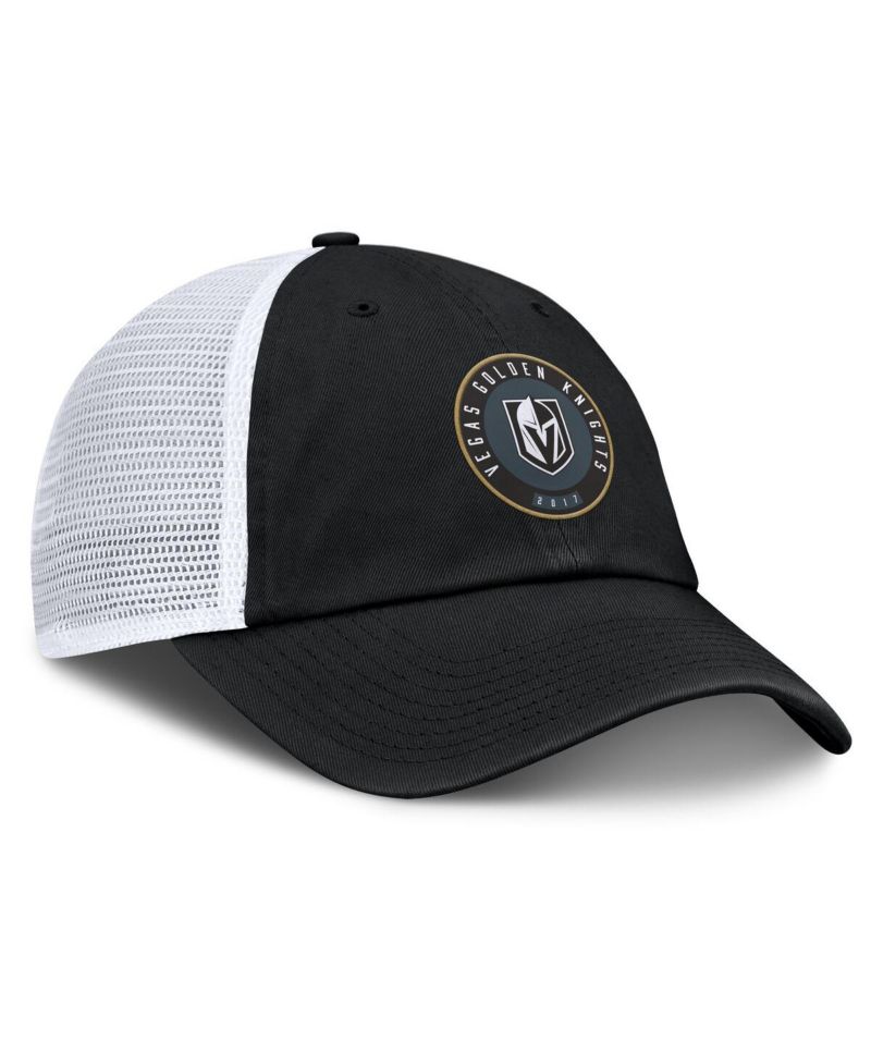 Men's Black/White Vegas Golden Knights Averie Trucker Adjustable Hat